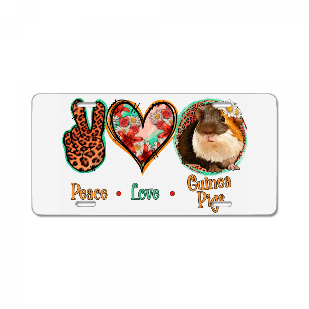 Peace love guinea pigs license plate | eBay